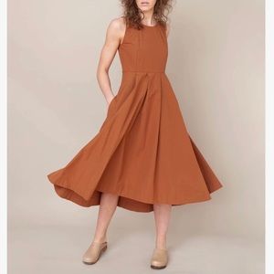 NWT Beaumont Organic Remi dress in coffee